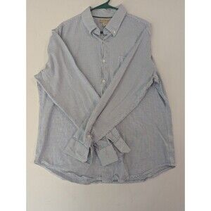 Elliot Mulryan Long Sleeve‎ Shirt Men’s Largw Blue Plaid Checked Button Up Soft